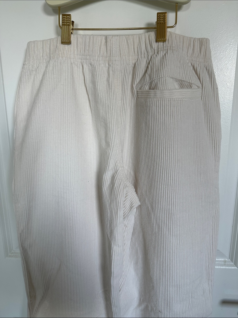 Aritzia Cream Corduroy Wide-Leg Pants - Picture 4 of 4